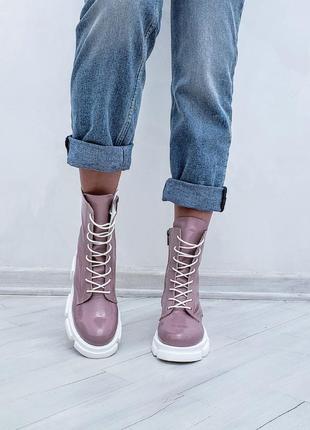 Женские кожаные ботинки, разные цвета4 фото