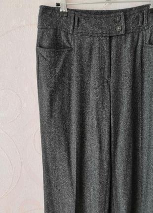 Темно-серые шерстяные брюки со стрелками, винтаж