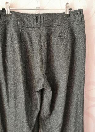 Темно-серые шерстяные брюки со стрелками, винтаж6 фото