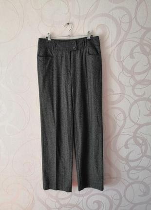 Темно-серые шерстяные брюки со стрелками, винтаж2 фото
