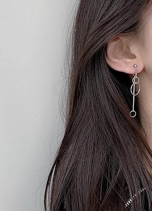 Интерсные серьги , серебро 925 4