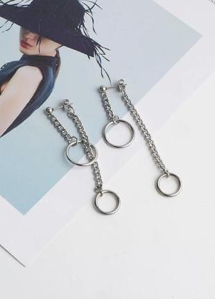 Интерсные серьги , серебро 925 3