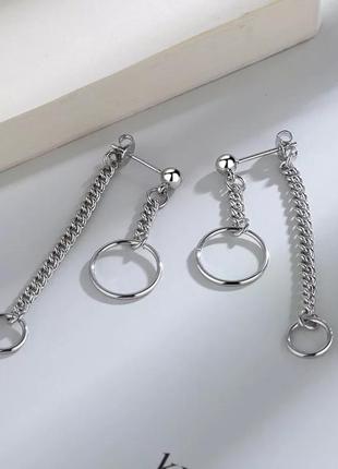 Интерсные серьги , серебро 925 5