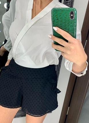 👚шикарная белая блузка/молочная блуза под сатин/ассиметричная блуза на запах👚