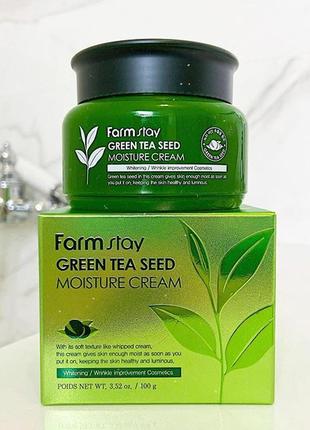 Увлажняющий крем с семенами зеленого чая farmstay green tea seed moisture cream2 фото