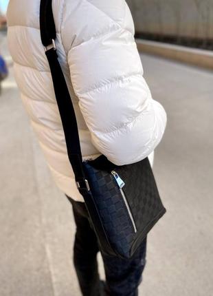 Сумка шкіряна чоловіча чорна брендовий