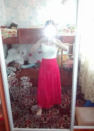 Длинная юбка - сарафан в пол4 фото