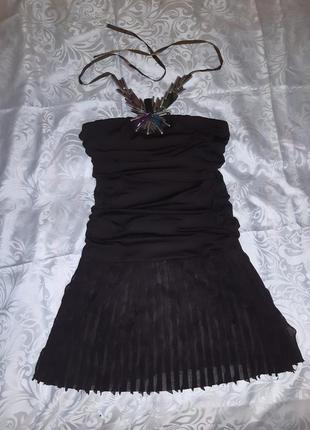 Платье с украшениям на груди ,размер 362 фото