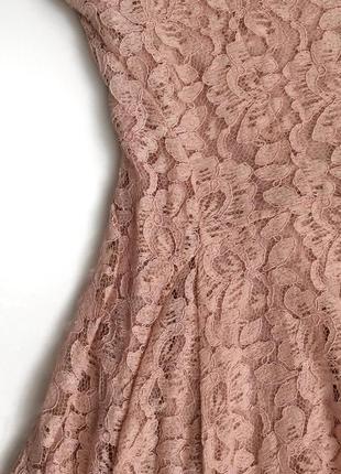 Кружевное платье пудрового цвета h&m (s)3 фото