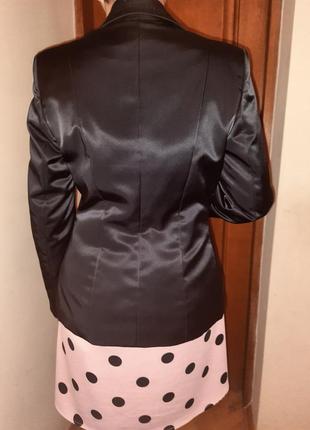 Пиджак черный, атласный3 фото