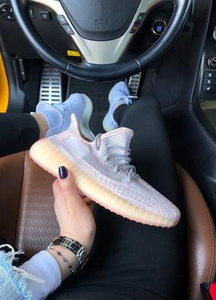 Женские кроссовки yeezy boost 350 lundmark рефлектив шнурки / оплата при получении4 фото