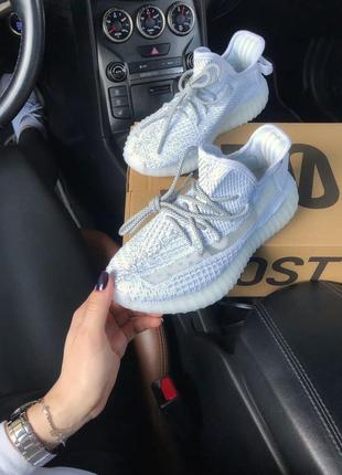 Женские кроссовки yeezy boost 350 v2 static all reflective / оплата при получении6 фото