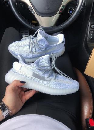 Женские кроссовки yeezy boost 350 v2 static all reflective / оплата при получении1 фото