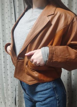 Куртка косуха пиджак кожа винтаж vintage