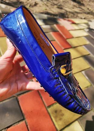 38 розм. мокасини patrizio dolci hand made. шкіра лак