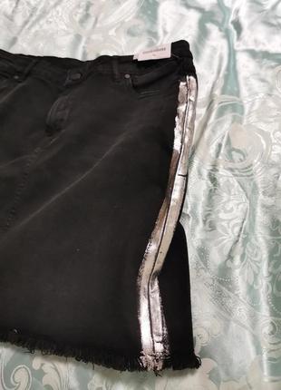 Юбка джинсовая черная38- 40р3 фото