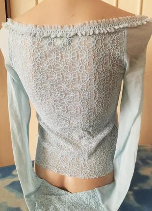 Воздушная блуза с ажурной спиной, бельевой стиль, италия2 фото