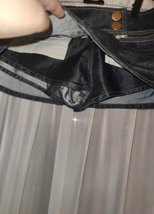 Спідниця джинсова міні з шортами4 фото