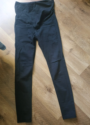 Чорні штани жіночі скинни джинси для вагітних h&m5 фото