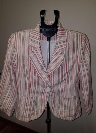 Лляний піджак,рукав 3/4,р. 38,oltre