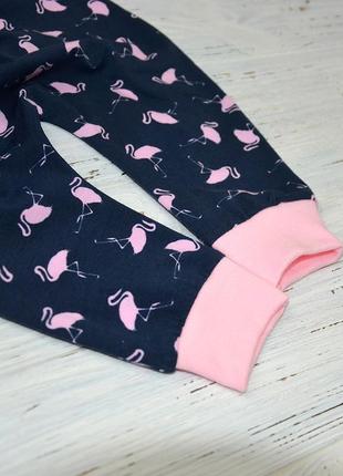 Набор штанишки с шапочкой розовый фламинго plamka3 фото