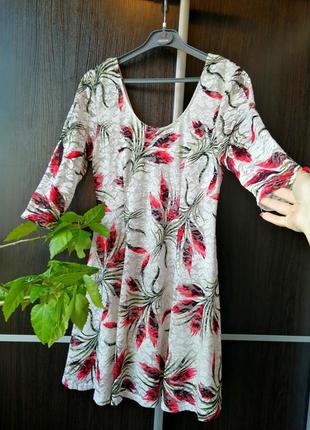 Шикарное, оригинальное гипюровое платье сукня цветы. 90%нейлона. izabel london1 фото