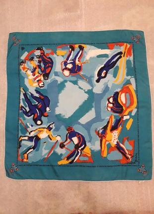 Винтажный шелковый платок piere amero diani  1968 года