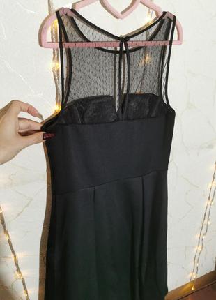 Красивое вечернее черное платье с сеточкой от monsoon🔥7 фото