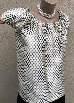 Шёлковая блуза,реглан в горохи,люкс бренд7 фото