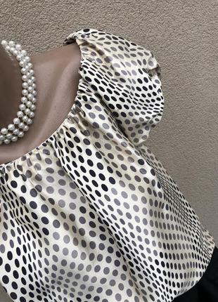 Шёлковая блуза,реглан в горохи,люкс бренд8 фото