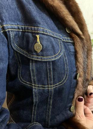 (норка)жіноча джинсова курточка lee premium quality (м)4 фото