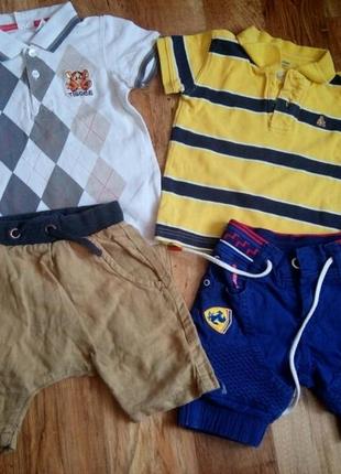 Комплект вещей мальчик 1-2 года. шорты и футболки1 фото