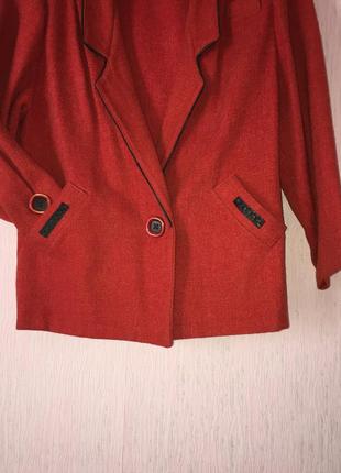 Демисезонное шерстяное пальто пиджак блейзер  жакет демісезонне винтаж3 фото