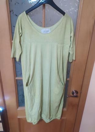 Отличное мягкое трикотажное платье свободного кроя, можно беременным, италия