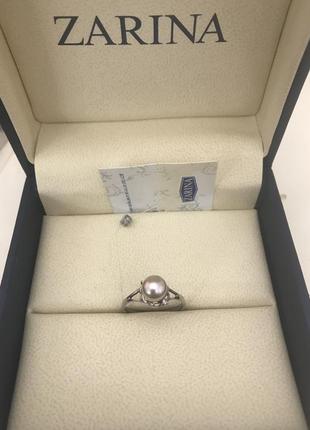 Серебряное кольцо с жемчугом zarina9 фото