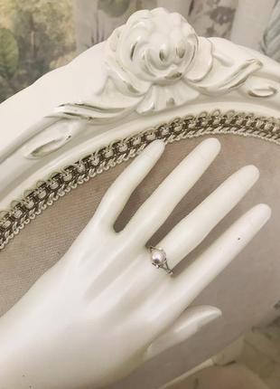Серебряное кольцо с жемчугом zarina10 фото