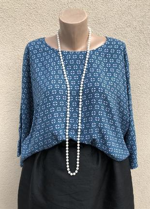 Штапельная блуза реглан,сорочка,великий розмір,батал,етно стиль бохо