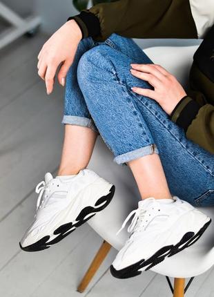Adidas yeezy boost 700 white шикарні жіночі кросівки білі 🌹🌈😍 стильний львів2 фото