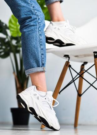 Adidas yeezy boost 700 white шикарні жіночі кросівки білі 🌹🌈😍 стильний львів1 фото