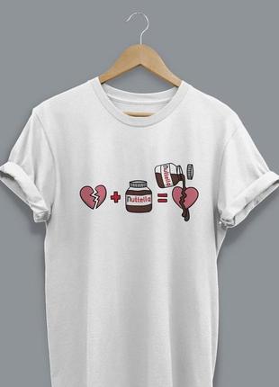 Женская футболка с принтом "любовь к нутелле" push it