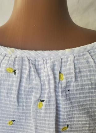 Блуза с подкладкой с лимонами3 фото