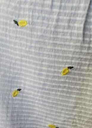 Блуза с подкладкой с лимонами6 фото