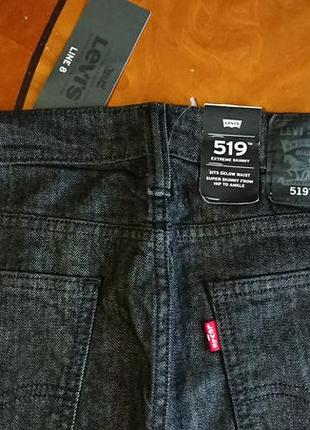 Брендові фірмові стрейчеві джинси levi's 519 line 8, оригінал із сша,нові з бірками,розмір 30/32.5 фото