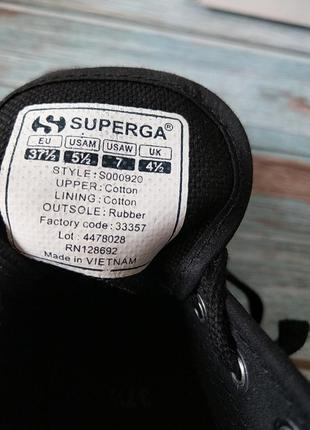 Итальянские кеды superga высокие хлопок парусин6 фото