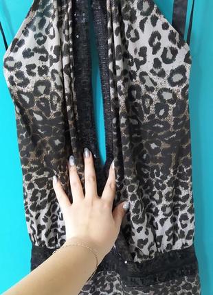 Блуза туніка в красивий леопардовий принт. розмір м4 фото