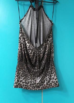 Блуза туніка в красивий леопардовий принт. розмір м2 фото