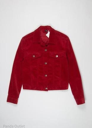 Красный женский вельветовый жакет h&m