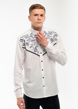 Чоловіча вишита сорочка знахідка біла
