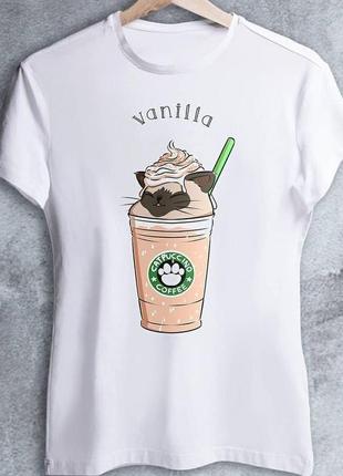 Женская футболка с принтом "кофе: vanillia" push it