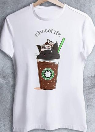 Женская футболка с принтом "кофе: chocolate" push it